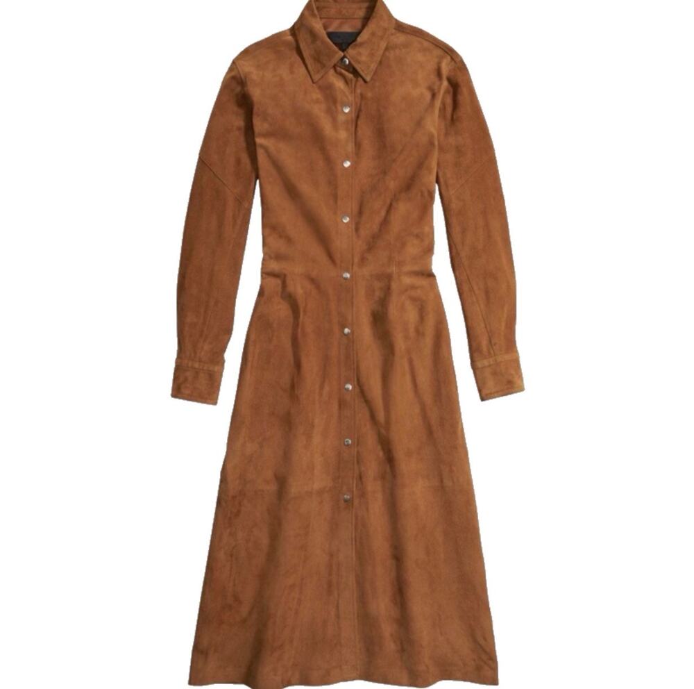 [NWT] Rag & Bone Tan Suede Dress Coat (Size S)